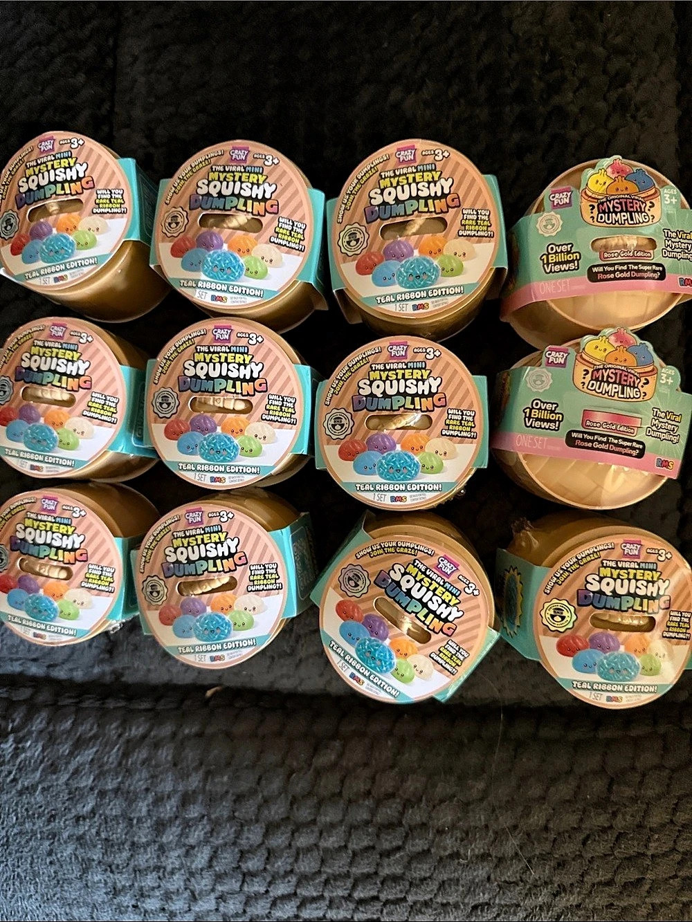 Crazy Fun Mystery Squishy Dumpling Rose Gold Edition Squishy Toy Set NWT